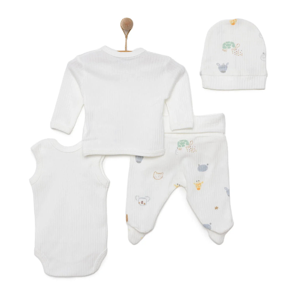 Tiffany Newborn Boy Premature Baby Set - Ecru