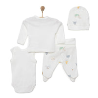 Tiffany Newborn Boy Premature Baby Set - Ecru