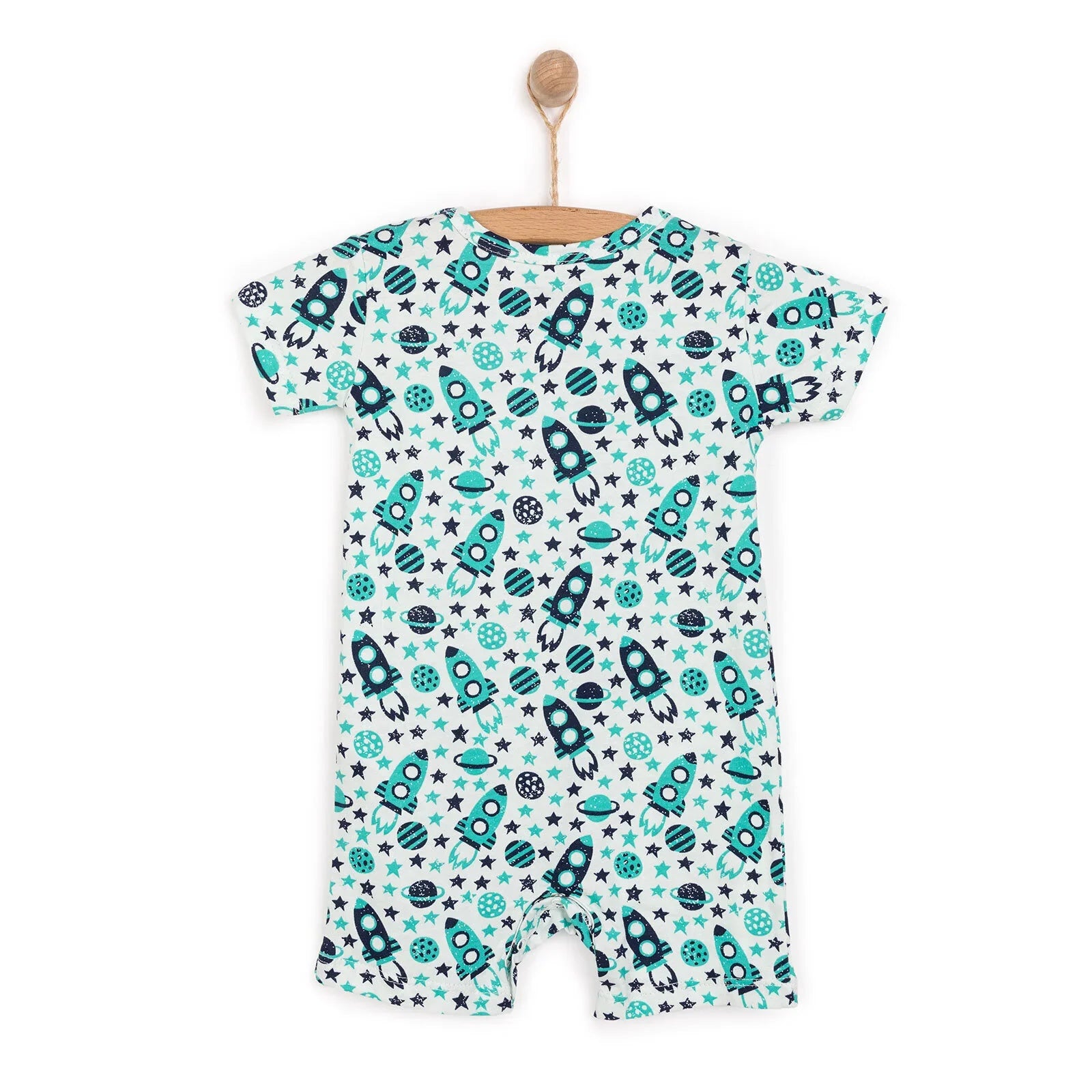 HelloBaby Boy Short Overalls - Green
