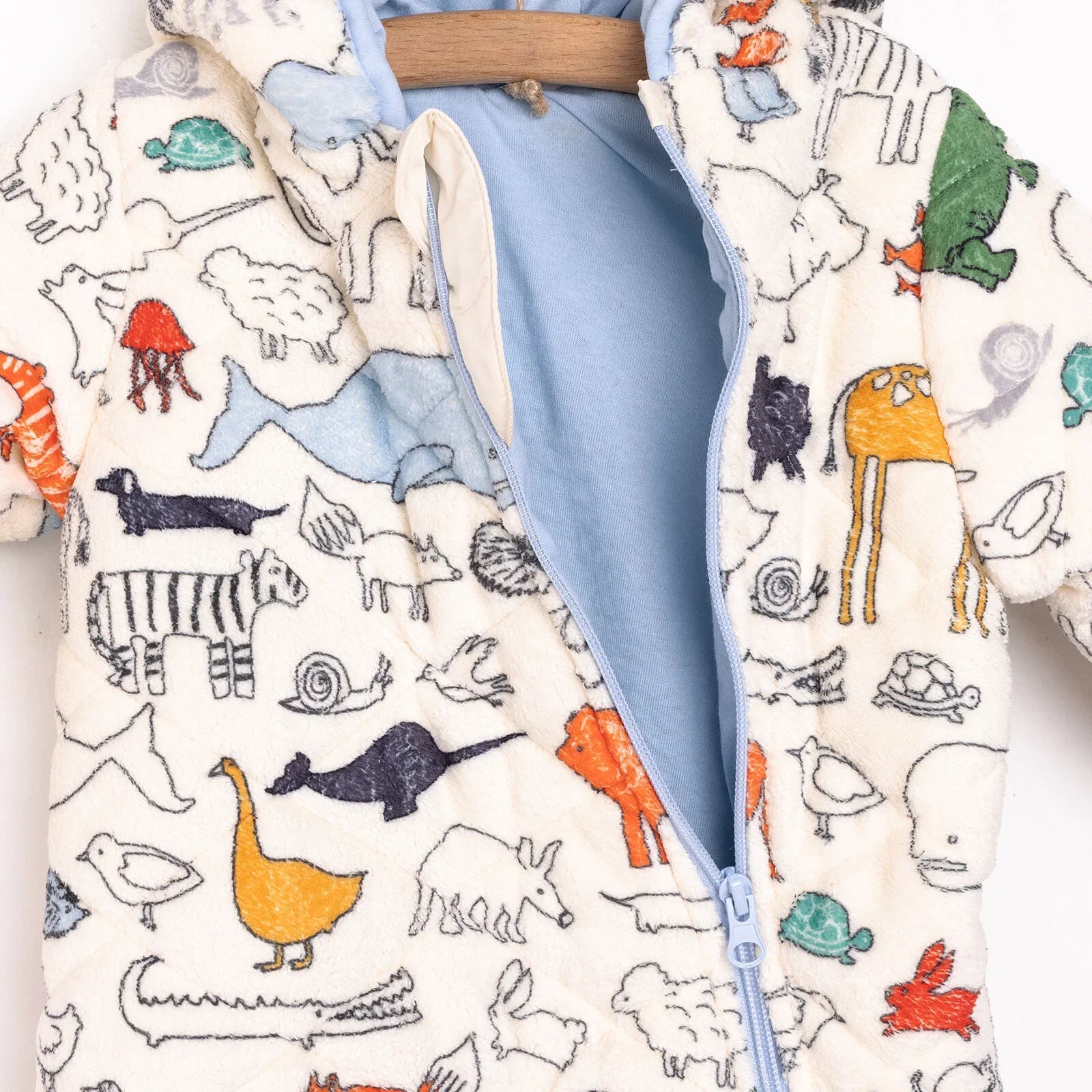 MidiMod Newborn Baby Boy Hooded-Footed Jumpsuit