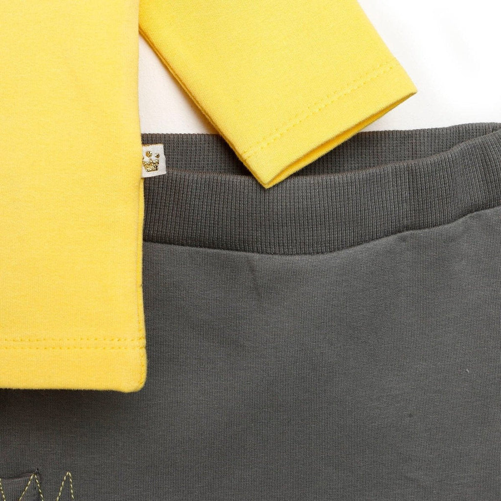 For My Baby Newborn Wild  Sweatshirt-Panth - Yellow