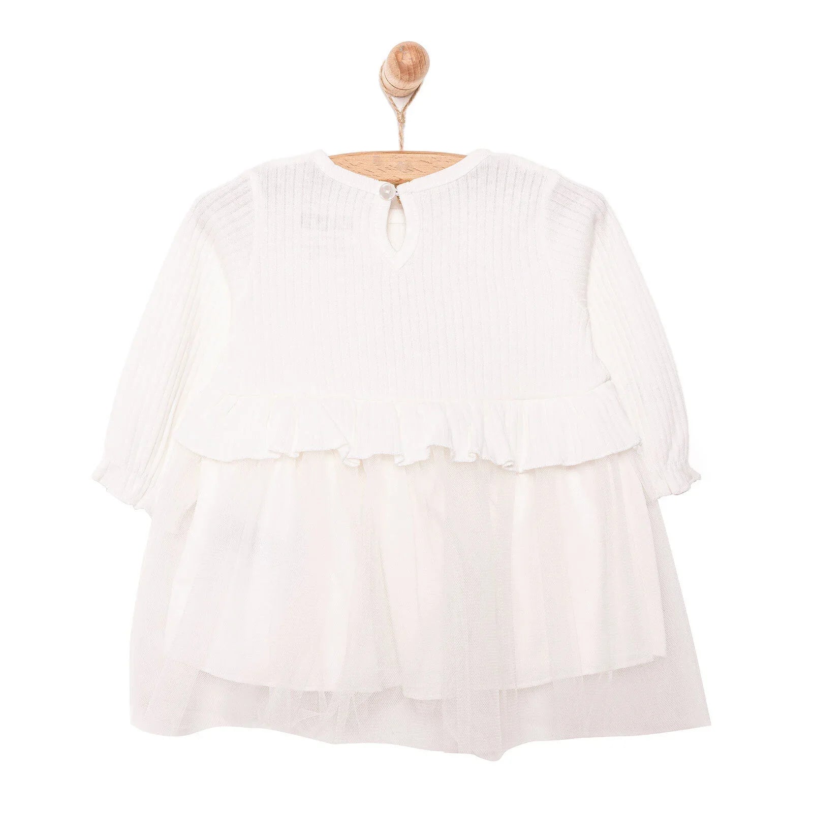 HelloBaby Little Life Newborn Girl Dress - Ecru