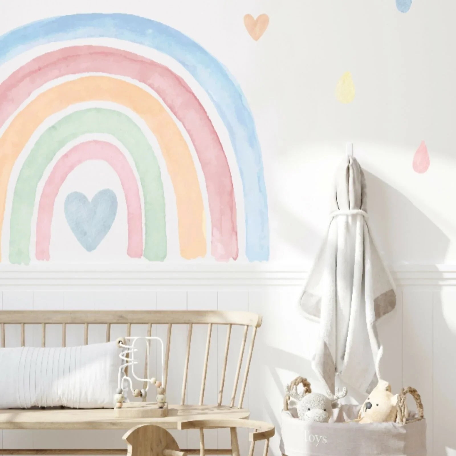 Live Vida Rainbow & Raindrops Wall Stickers
