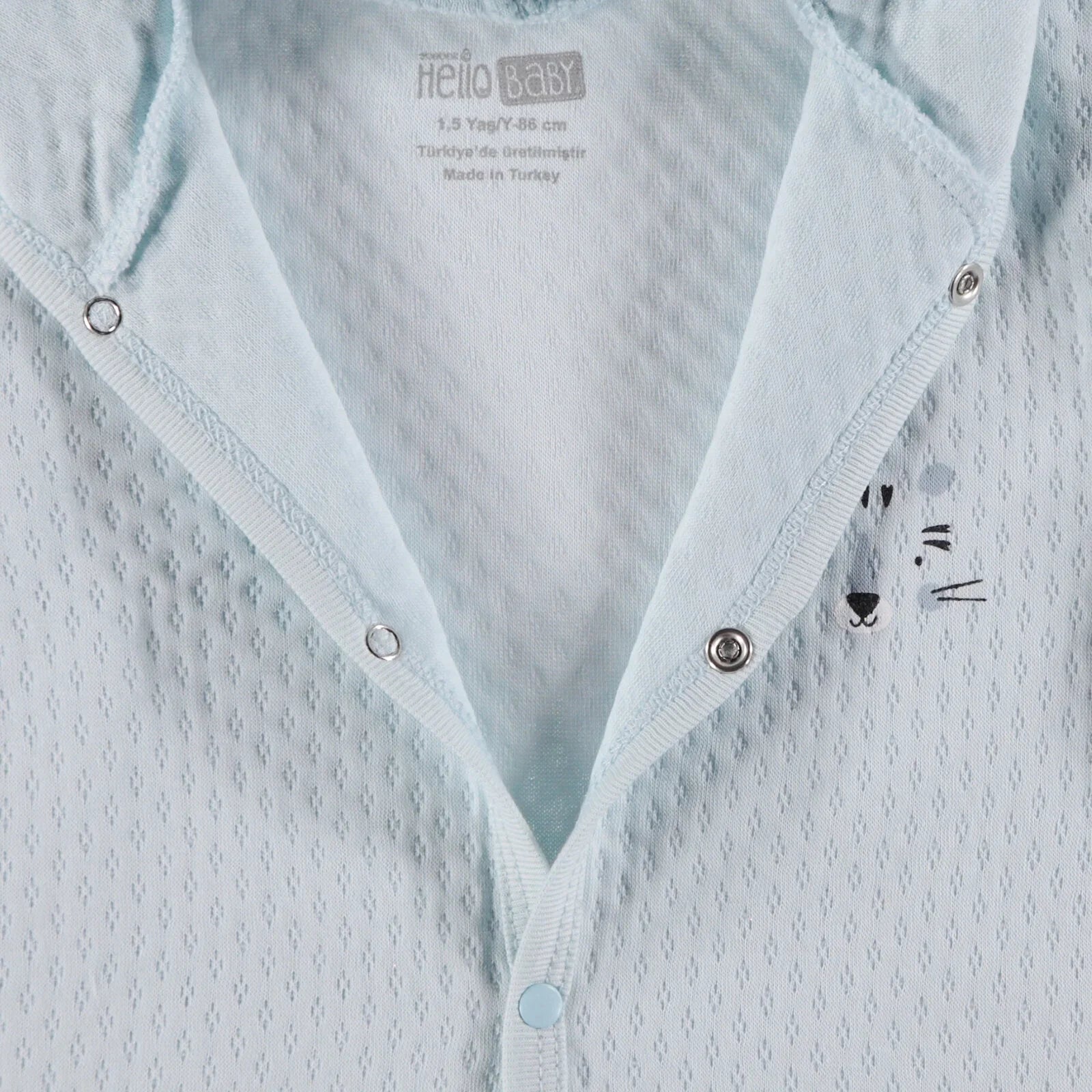 HelloBaby Basic Baby Boy Quilted Hooded - Light Blue