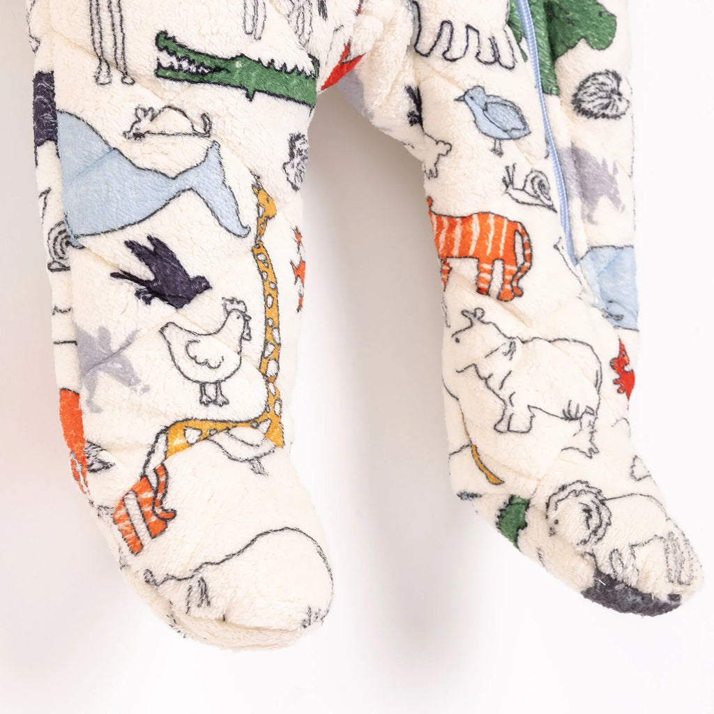 MidiMod Newborn Baby Boy Hooded-Footed Jumpsuit