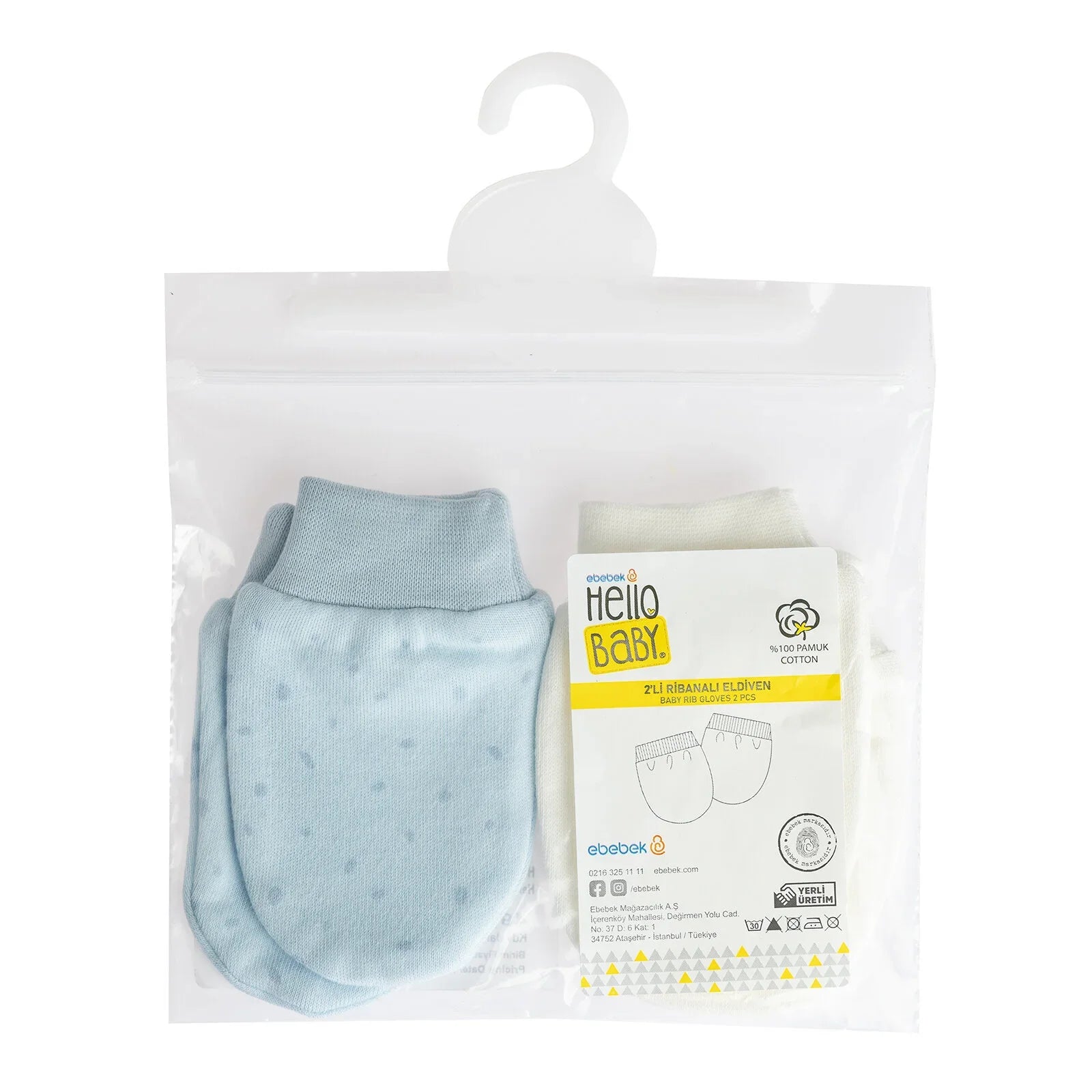 HelloBaby Yenidoğan Eldiven - Blue