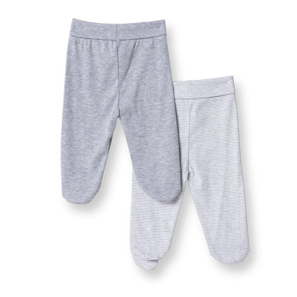 HelloBaby Unisex 2 Piece Footed Bottom - Snow Melange