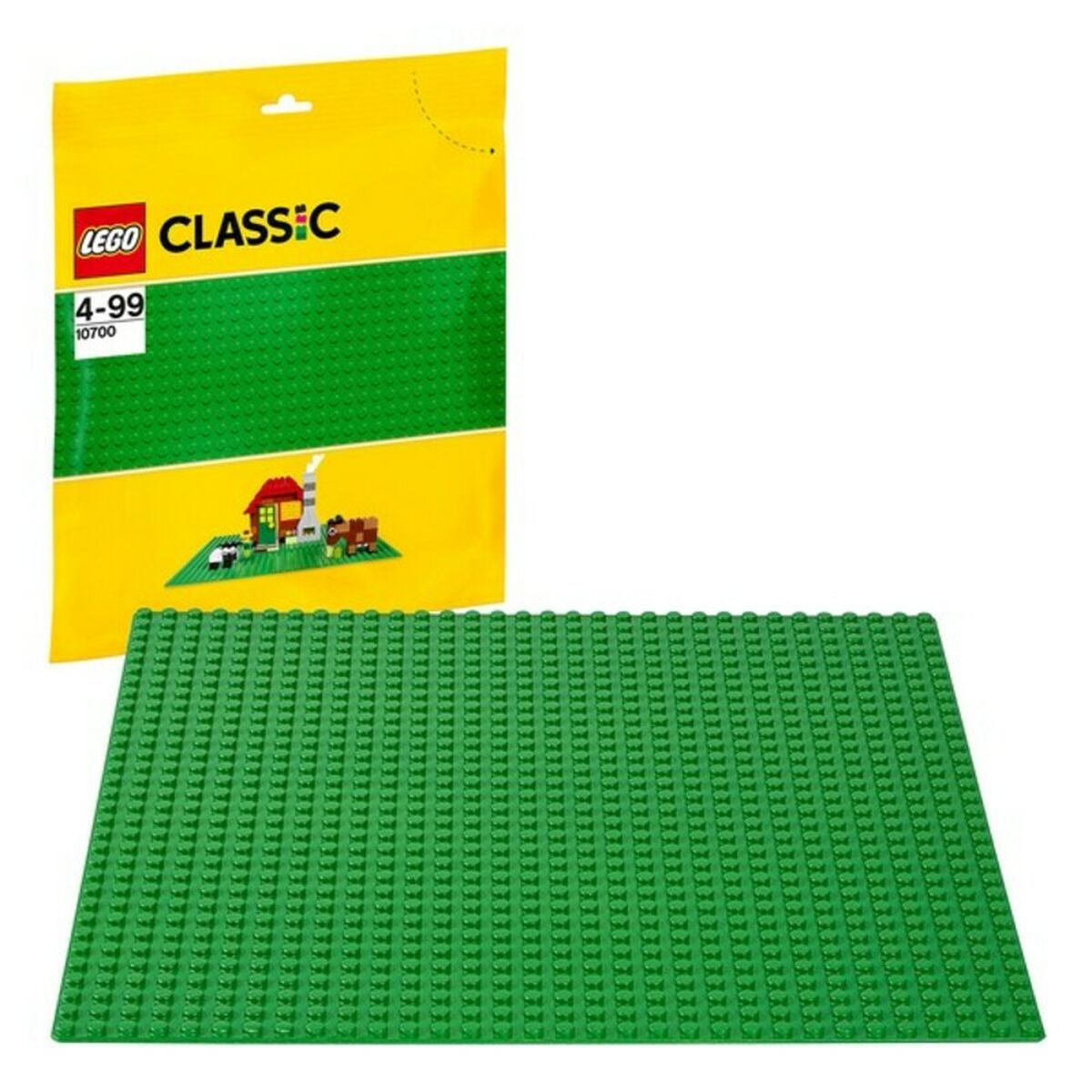 Playset Brick Box Lego Classic 10698 (790 pcs) including green baseplate for building creative structures.