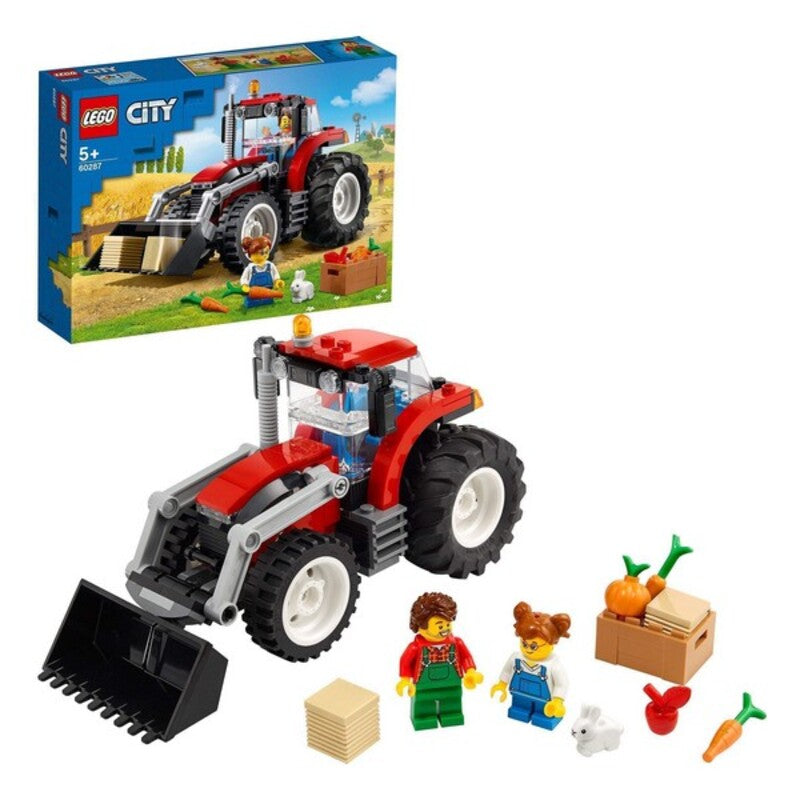 Playset City Great Vehicles Tractor Lego 60287 (148 pcs) featuring a red tractor and fun accessories for kids.