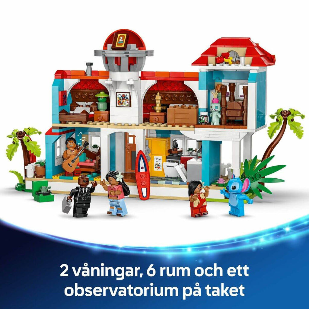 Construction set Lego Disney Lilo & Stitch 43268 834 Pieces - colorful house with characters and accessories.