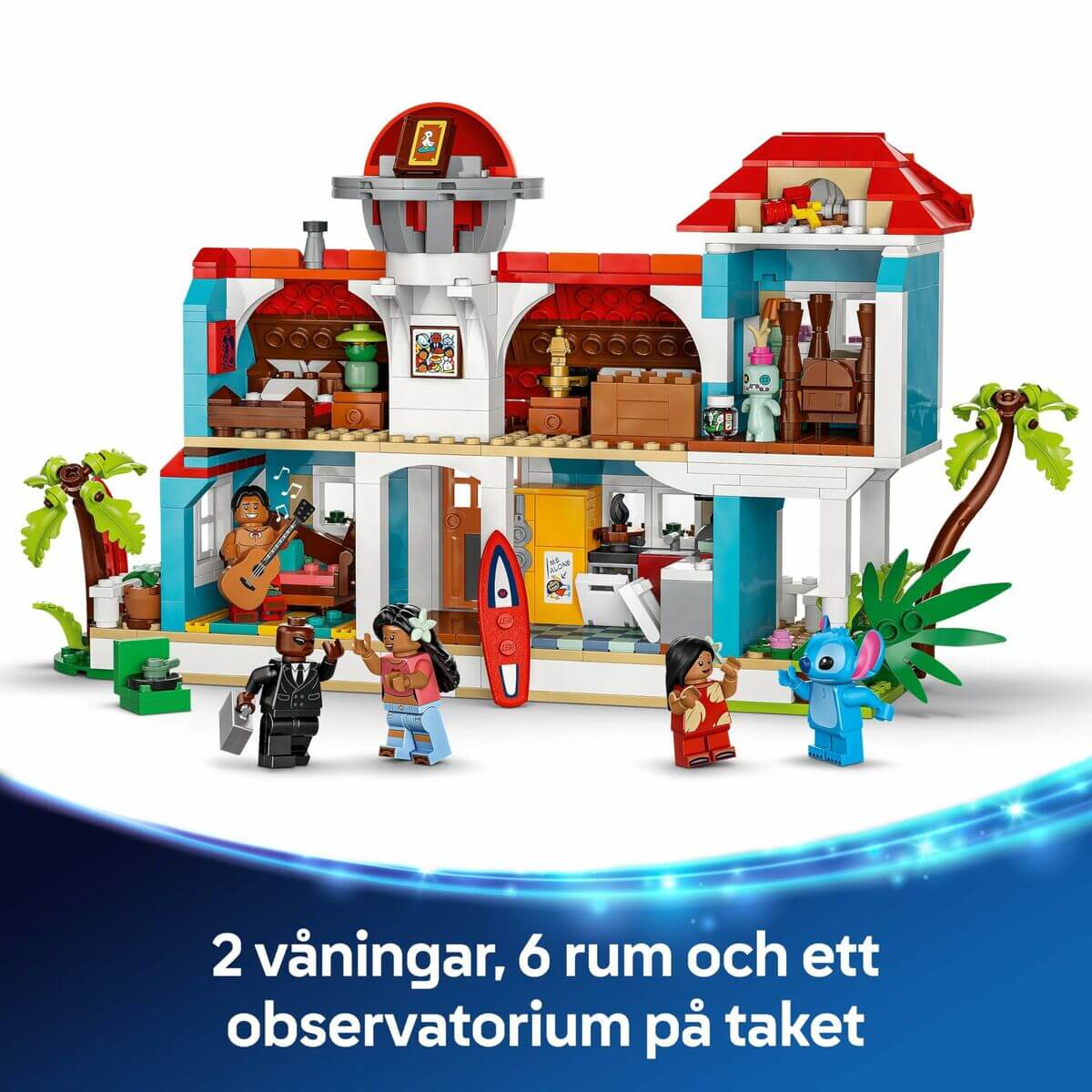 Construction set Lego Disney Lilo & Stitch 43268 834 Pieces - colorful house with characters and accessories.