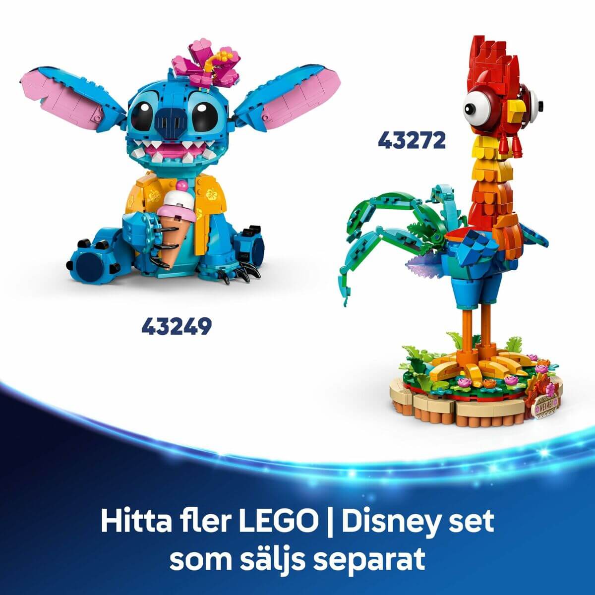 Construction set Lego Disney Lilo & Stitch 43268 834 Pieces displayed with additional LEGO characters.