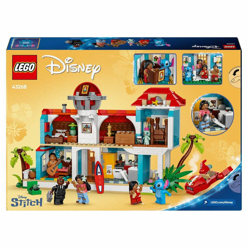 Construction set Lego Disney Lilo & Stitch 43268 834 Pieces packaging featuring multicolour design and characters.
