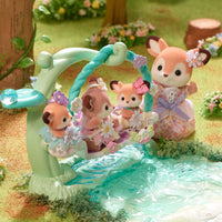 Sylvanian Families Deer Babies Floral Swing Set Toy for Ages 3 and Up