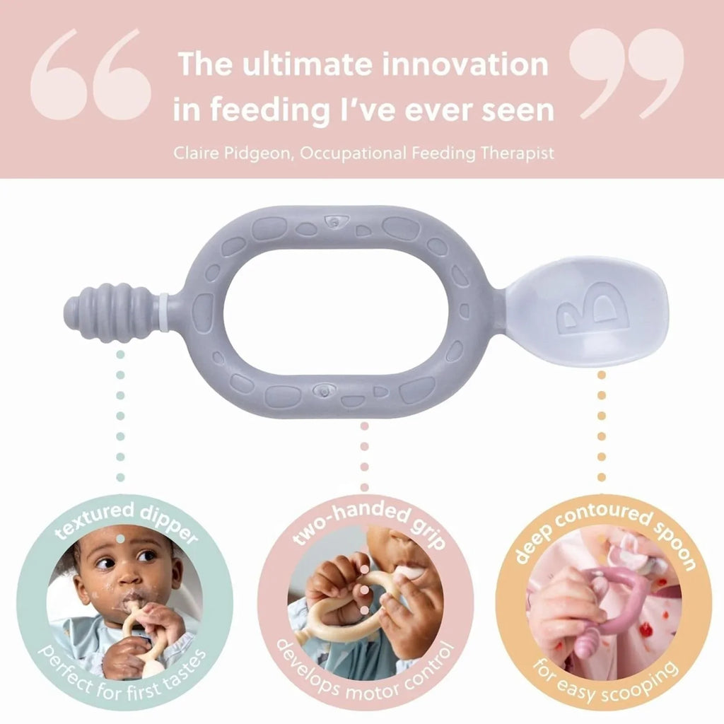 Bibado Dippit Baby Weaning Spoons 6+ months Pack of 2 - Fawn