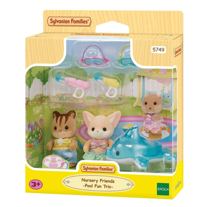 Sylvanian Families Nursery Friends - Pool Fun Trio for Ages 3 and Up