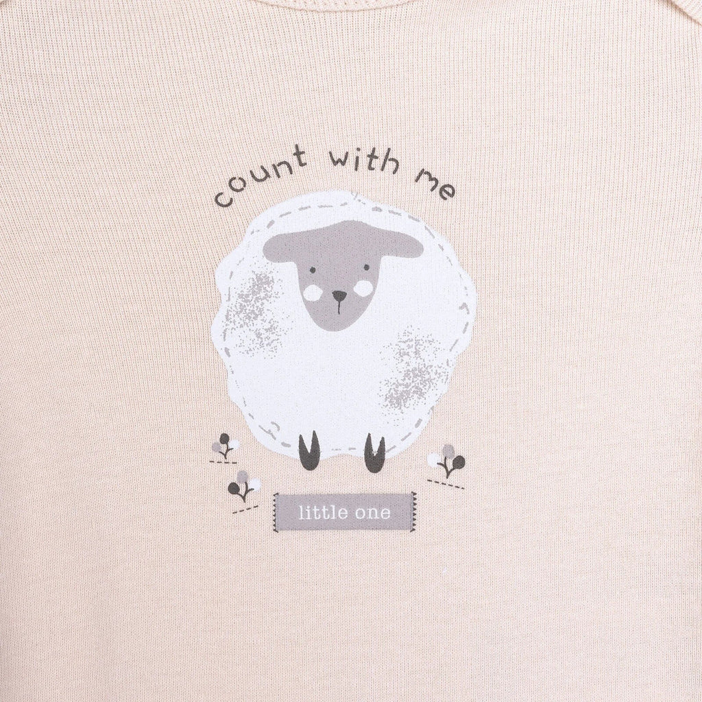 HelloBaby Baby Girl Long Sleeve Bodysuit 2 pcs - Beige