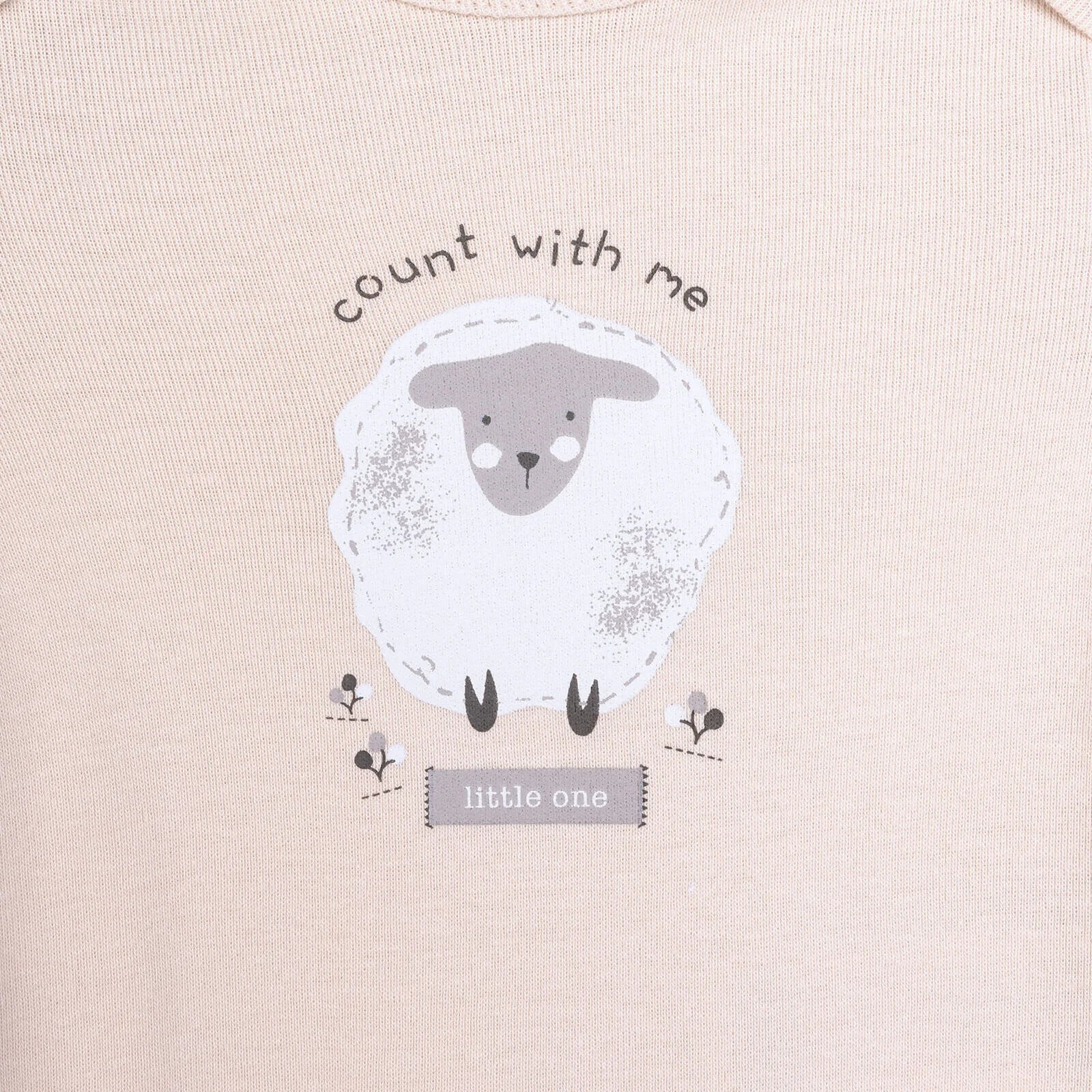 HelloBaby Baby Girl Long Sleeve Bodysuit 2 pcs - Beige