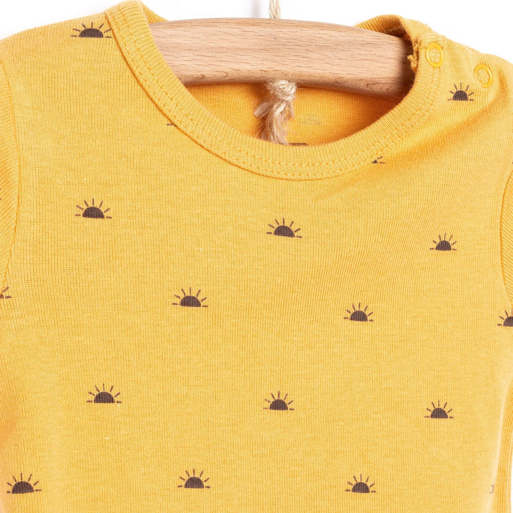 HelloBaby Baby Girl Short Sleeve  Body - Mustard