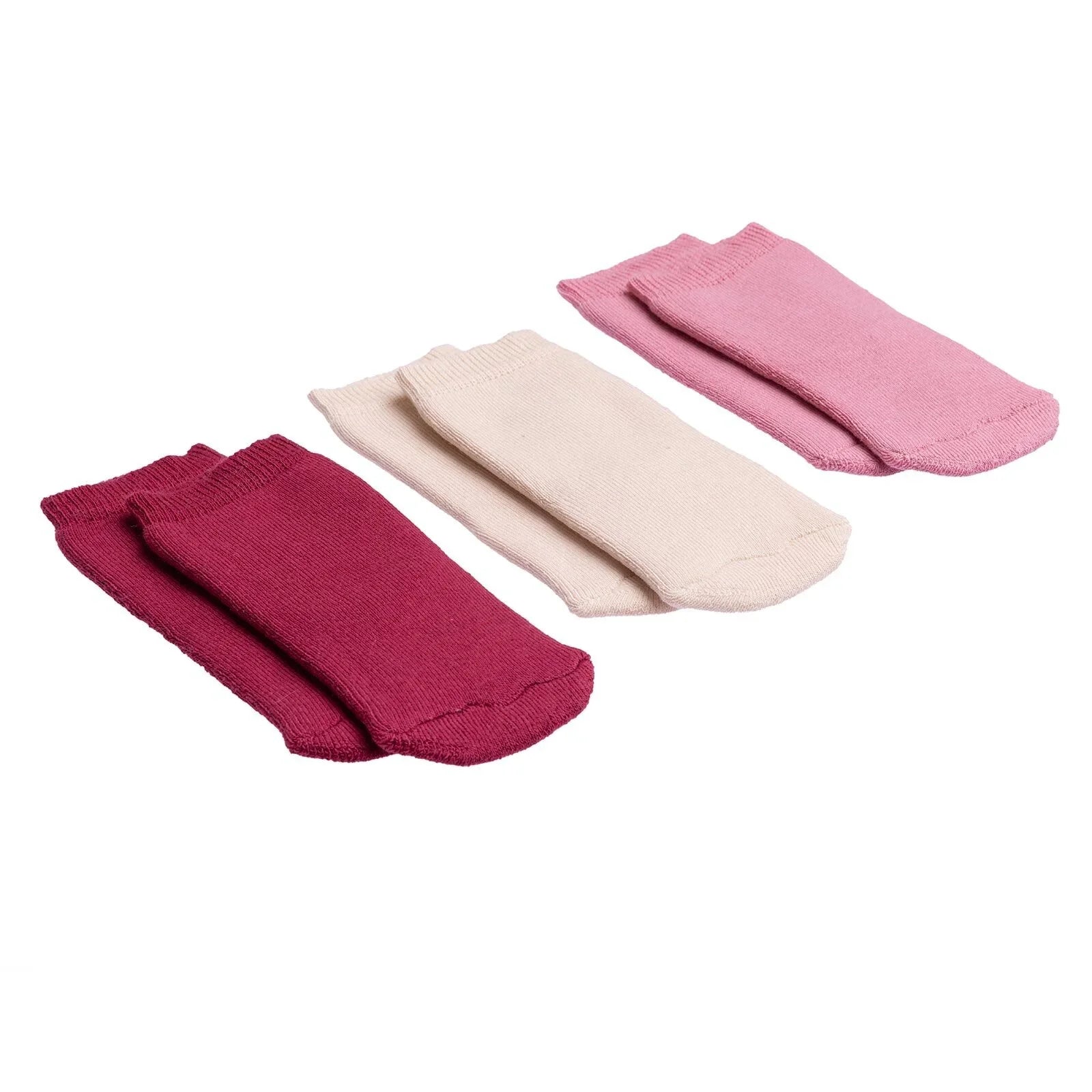 HelloBaby Girl Chenille Socks 3 Pack - Light Rose