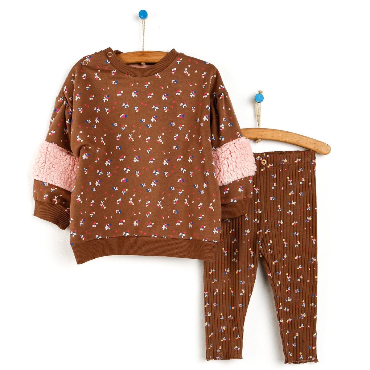 Tuffy Sweatshirt-Leggings - Light Brown