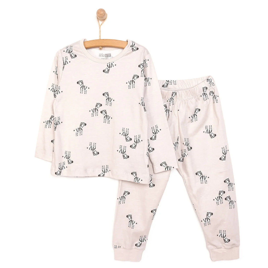 HelloBaby  Baby Boy Long Sleeve Pyjamas Set - Beige