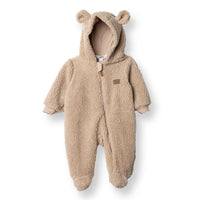 Midimod Newborn Welsoft Footed Jumpsuit - Light Brown