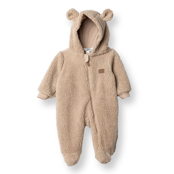 Midimod Newborn Welsoft Footed Jumpsuit - Light Brown