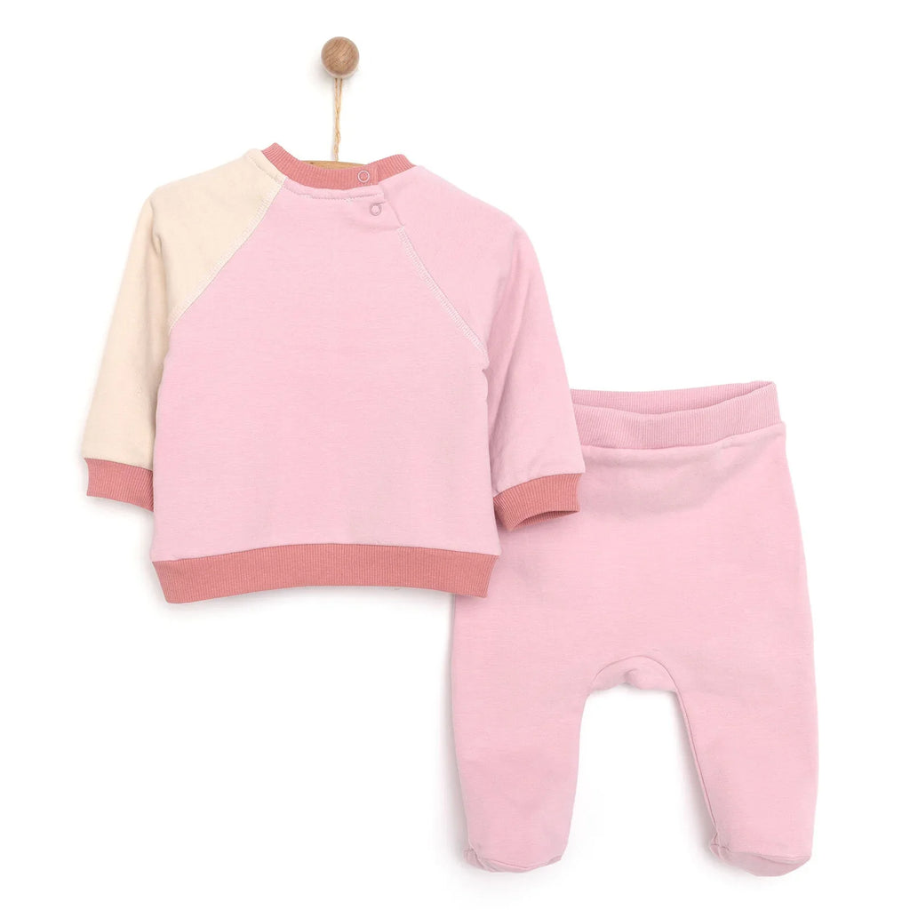 HelloBaby Newborn Colour Block Sweatshirt - Pink