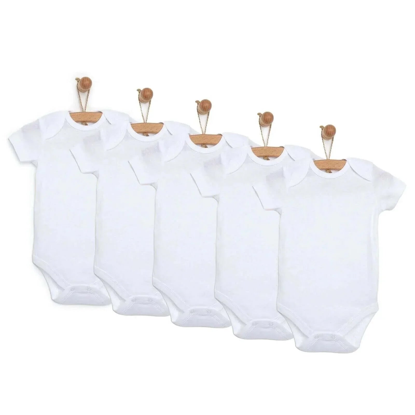 HelloBaby Unisex Short Sleeve Bodysuit 5 pcs