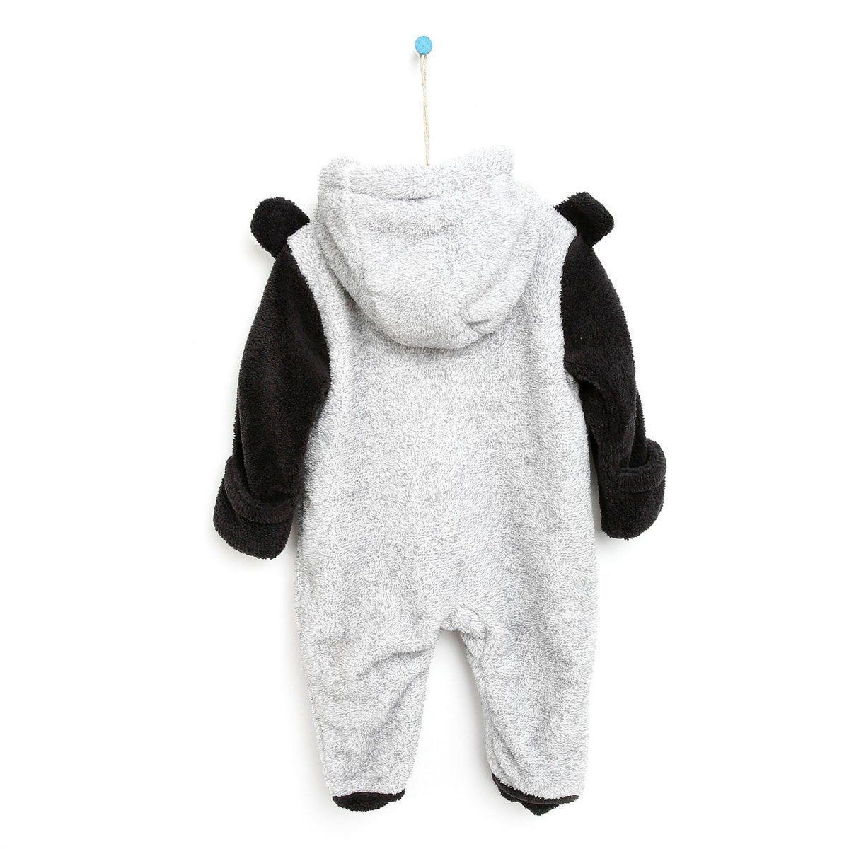 Midimod Newborn Cute Bears Welsoft Footed Jumpsuit - Grey