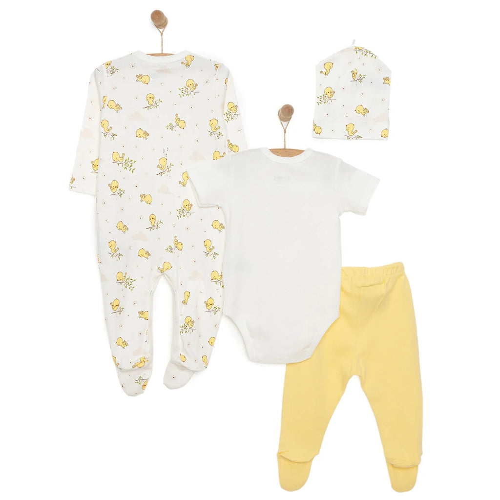 HelloBaby Girl Newborn Set 4 pcs - Ecru