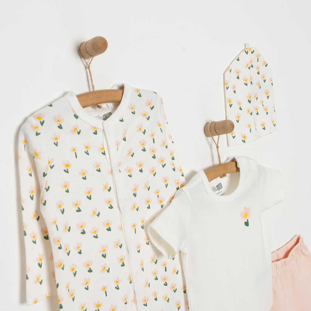 HelloBaby Girl Newborn Set 4 pcs - Pink