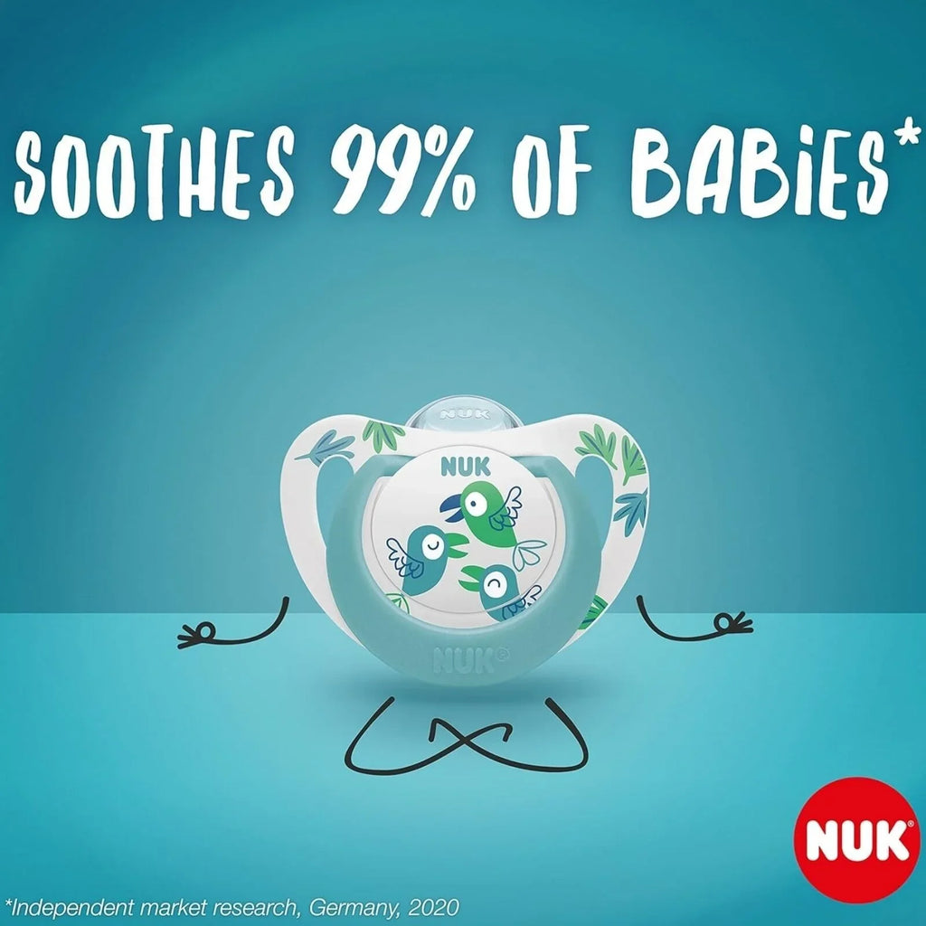 NUK Star Soother 18-36 months Pack of 2 - Blue