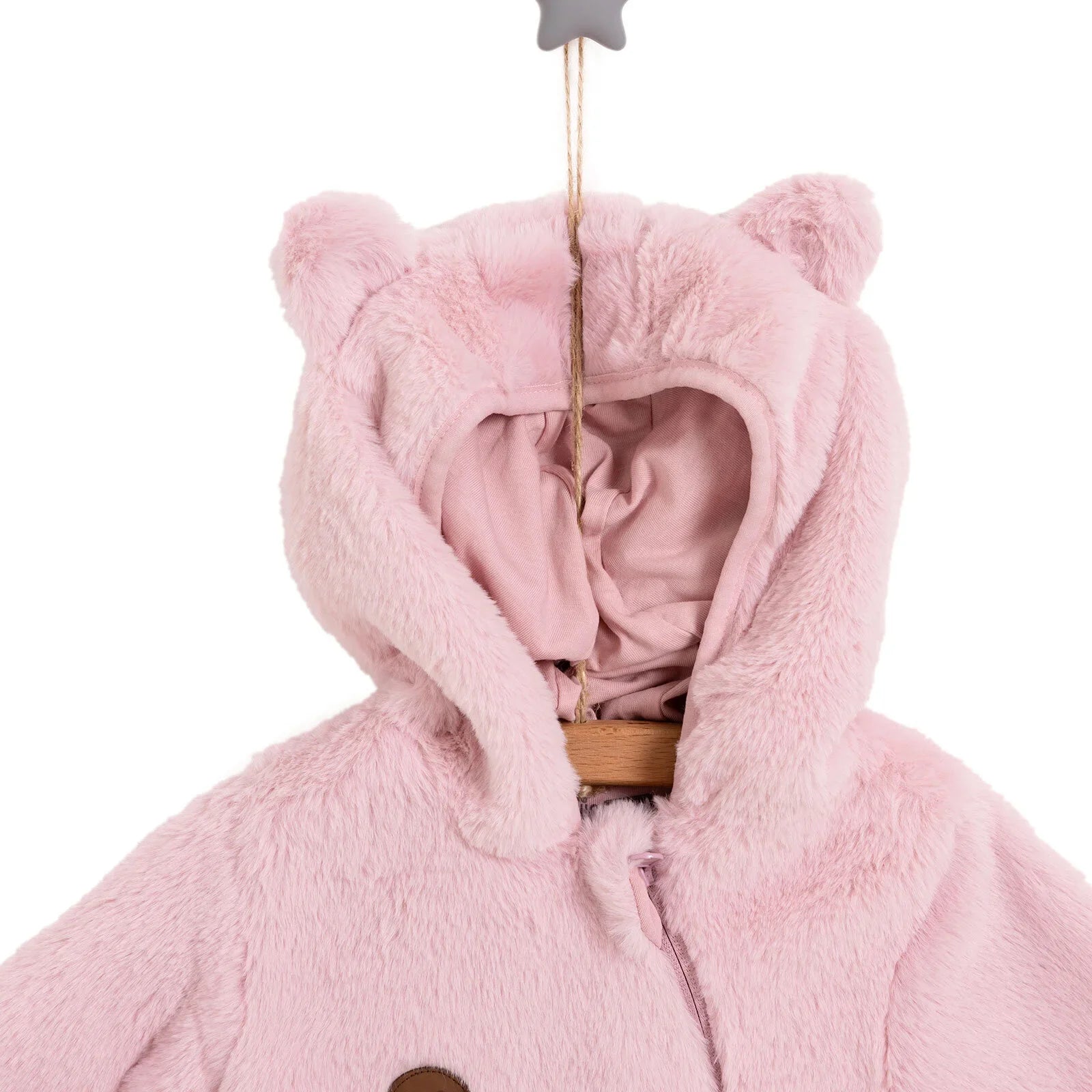 HelloBaby Newborn Girl Plush Footed Jumpsuit - Pink