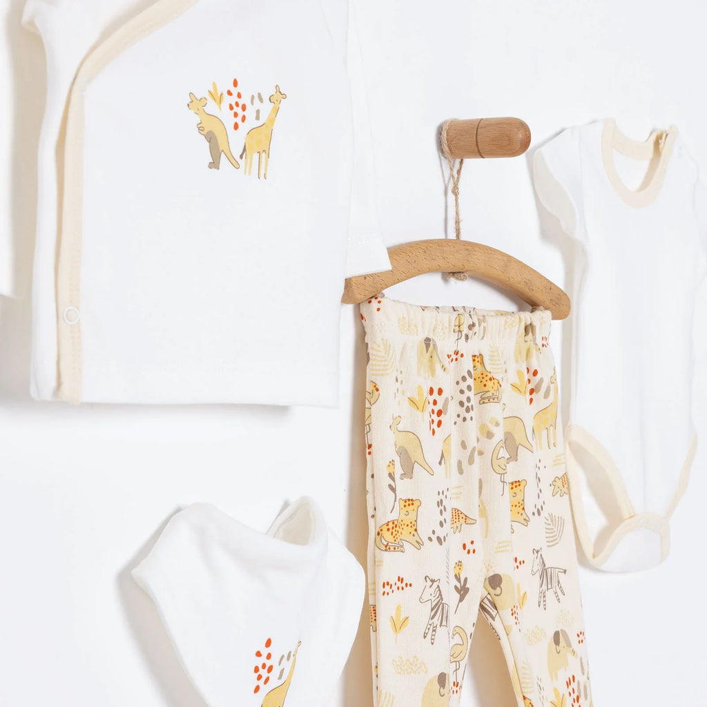 Bebbek Baby Girl 5 Pcs Newborn Starter Set - Ecru