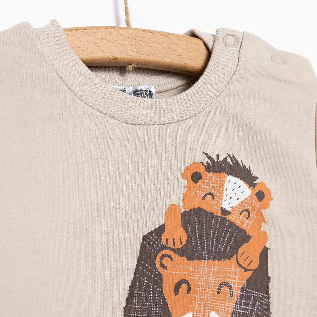 HelloBaby Basic Lion Sweatshirt - Mink