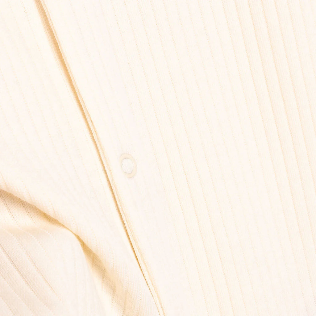 Bebetto Newborn Organic Little Lamp Footed Jumpsuit - Ecru