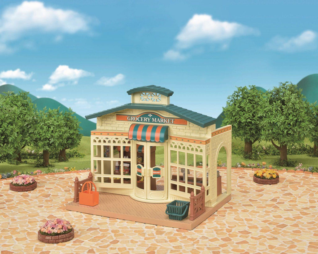 Sylvanian Families Grocery Market Toy Shop Playset for Ages 3 and Up