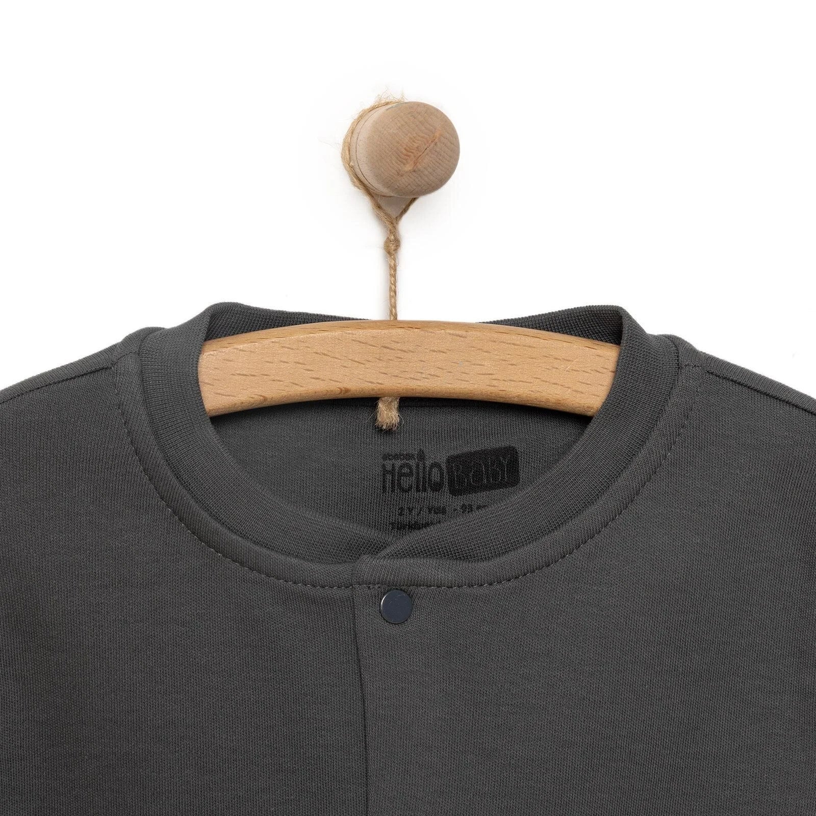 HelloBaby Baby Boy Ribbed Cardigan - Dark Grey