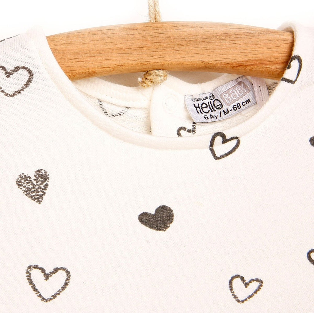 HelloBaby Basic Baby Girl Heart Printed - Beige