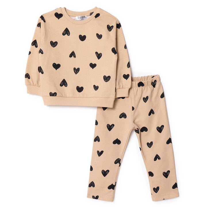 HelloBaby Sweatshirt Leggings - Beige