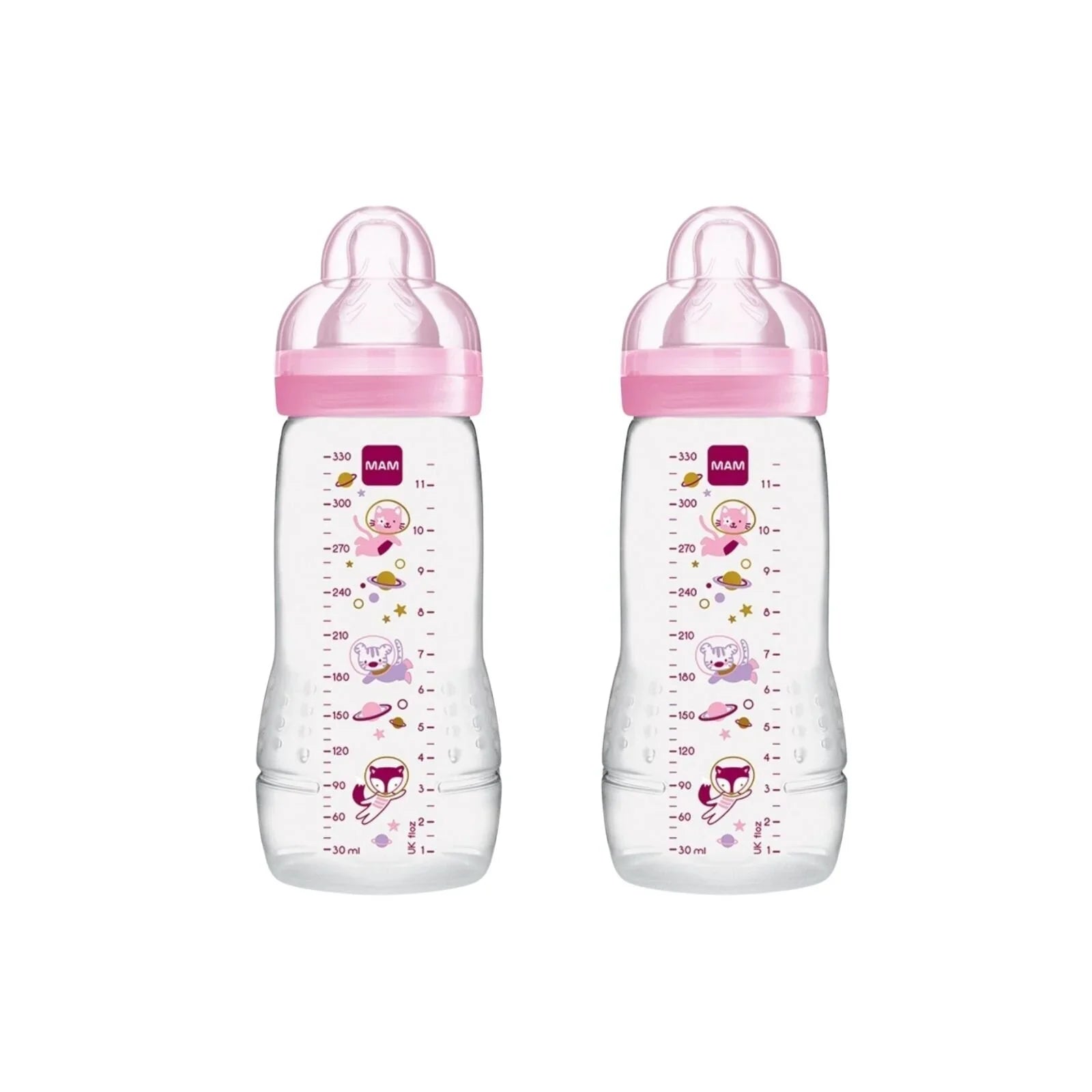 MAM Easy Active Bottle 330ml Pack of 2 - Pink