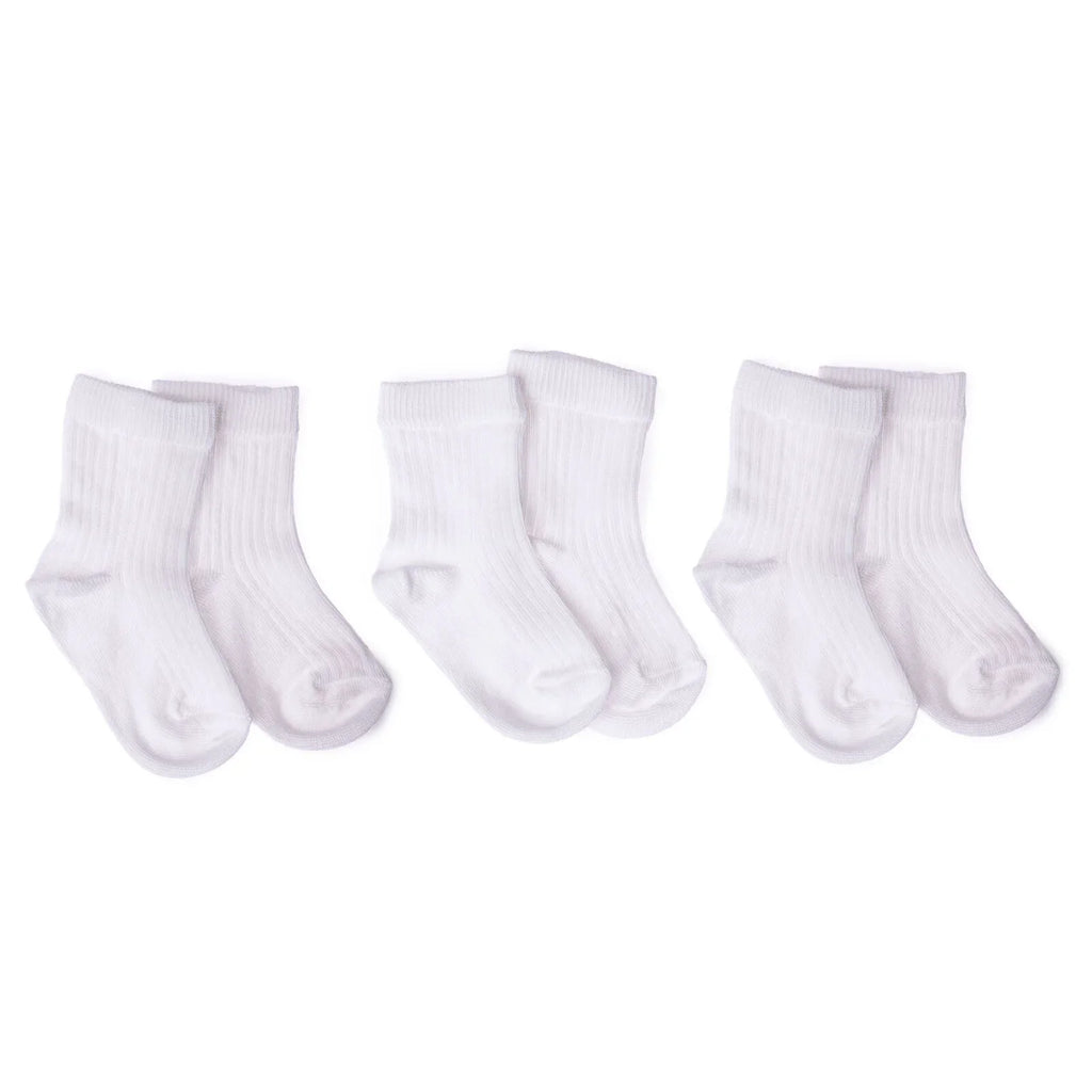 HelloBaby Unisex Baby Socks 3 Pack - White