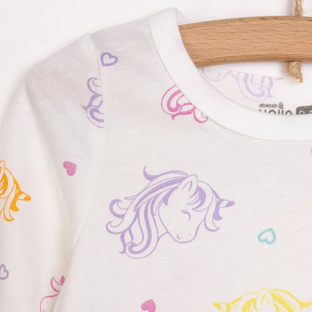 HelloBaby Baby Girl Long Sleeve Pyjamas Set - Ecru