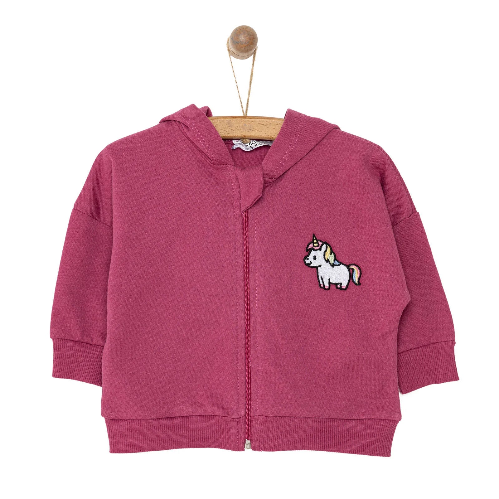 HelloBaby Newborn Girl Cardigan - Damson