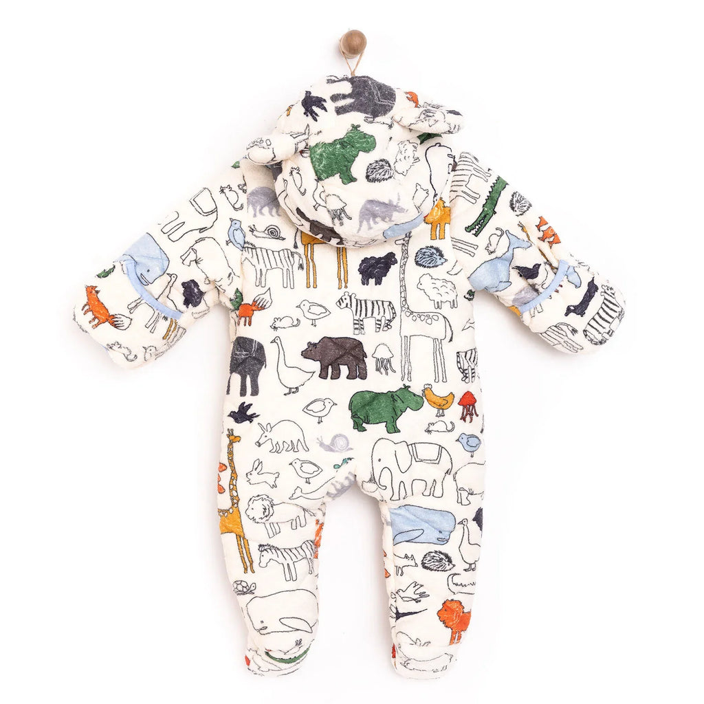 MidiMod Newborn Baby Boy Hooded-Footed Jumpsuit