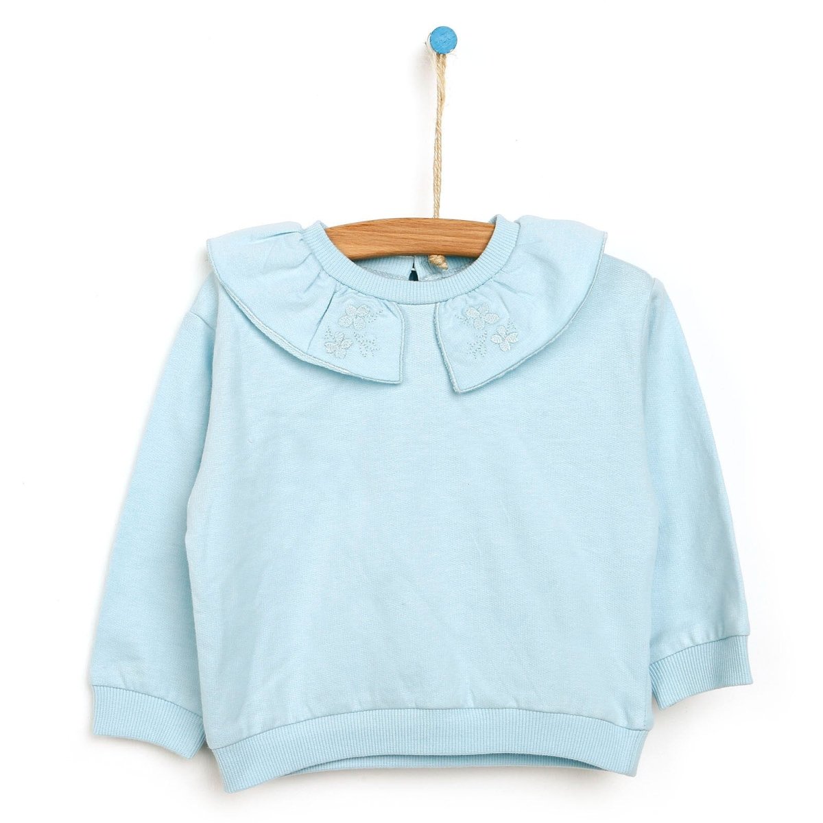 Tuffy Sweatshirt Collared - Footless Bottom - Light Blue