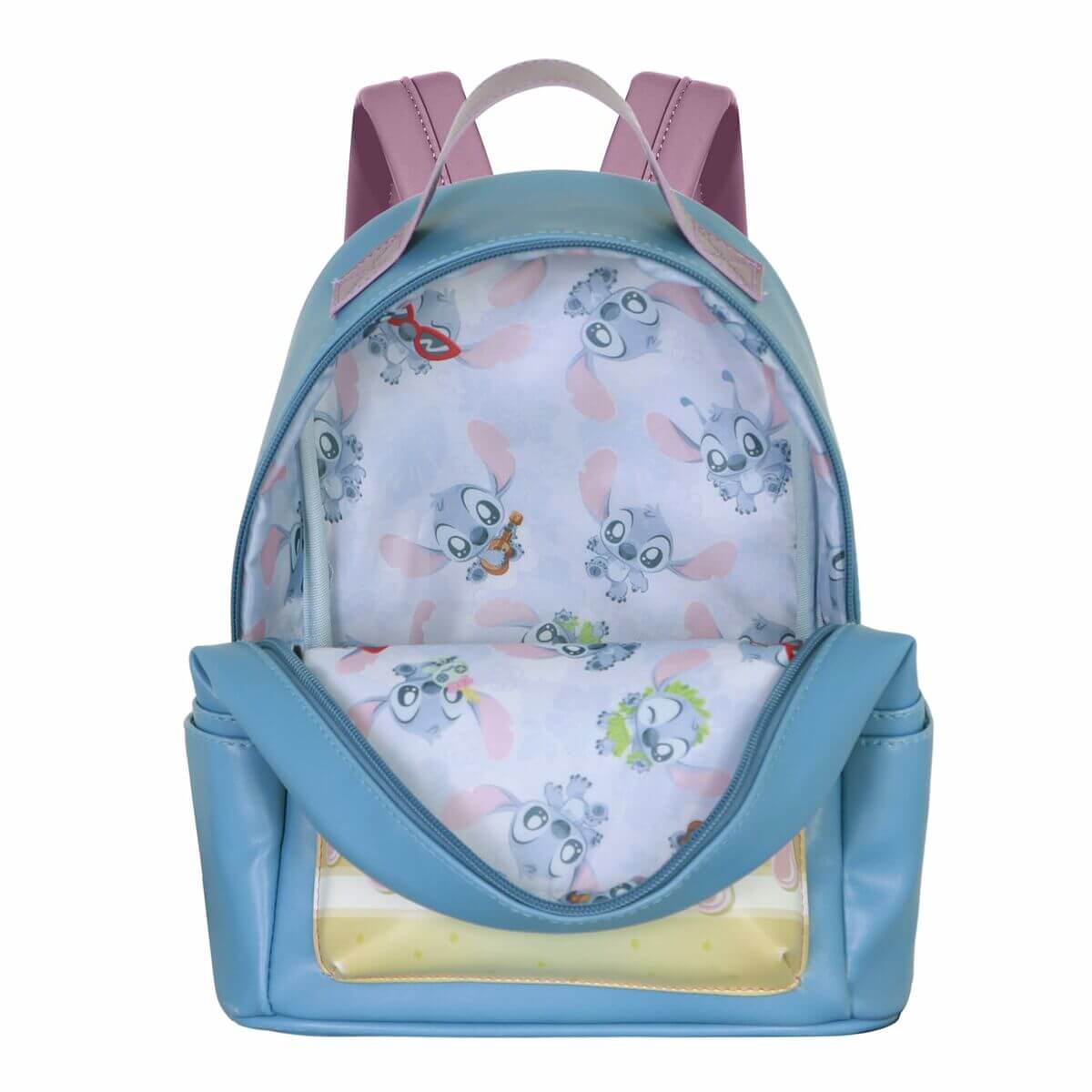 Casual Backpack Lilo & Stitch with colorful interior featuring Lilo and Stitch characters, perfect for casual use.