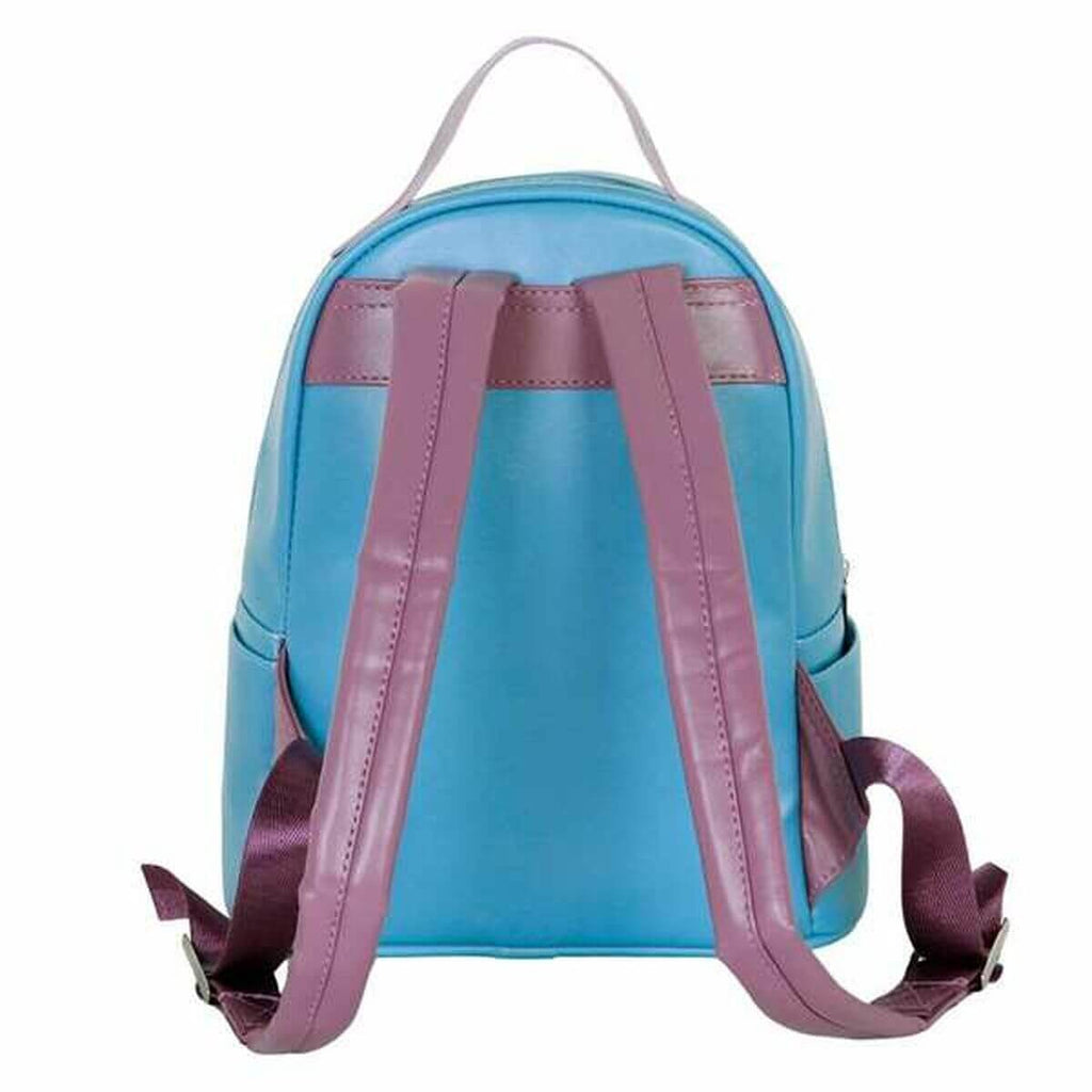 Casual Backpack Lilo & Stitch featuring a stylish blue design and purple straps, perfect for everyday use.
